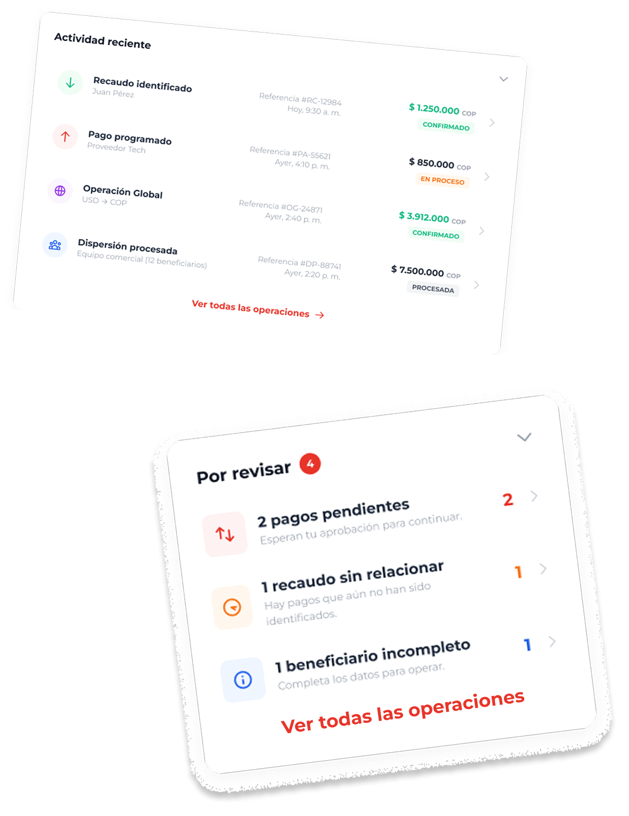Vista del panel de Bitaxus para empresas